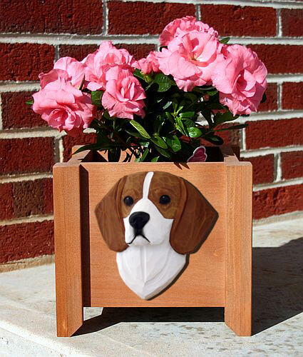 Fioriera legno beagle - in,