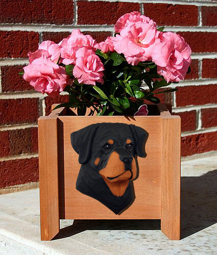 Fioriera legno rottweiler - legno,